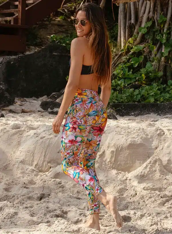 High Waisted Surf Leggings Dkoko (Nouvelles Couleurs: Flourish & Waves) - Image 3